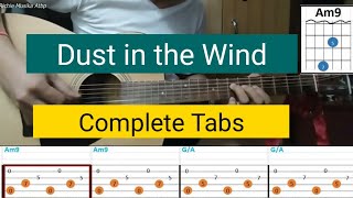 DUST IN THE WIND by Kansas (Complete Play along Tablature) - Bridge Violin to Guitar Tab