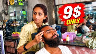 9 Stress Relief Massage Most Relaxing Head Back Massage by Pakistani Young Barber ASMR