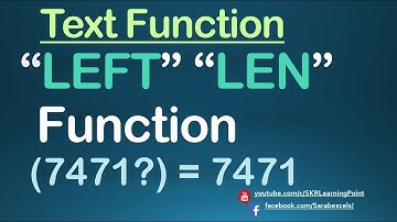Excel in Hindi - How to use LEFT & LEN function