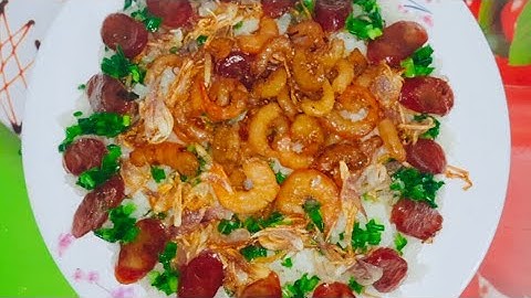 Cách Nấu Xôi Mặn Lạp Xưởng Tôm Khô Mềm DẻoThơm Ngon Rất Đơn Giản Tập 189