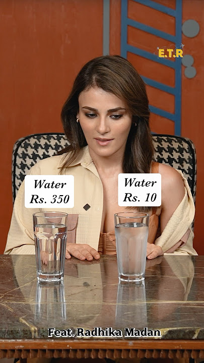 Can Radhika Madan guess which water is more expensive? 😍 #radhikamadan