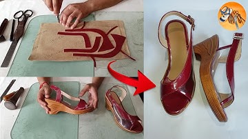 How to Make Beautiful Sandals Shoes with Simple Tools | DIY Sandals Making Step by step process