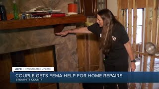 Couple gets FEMA help for home repairs