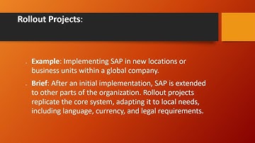 Types of Projects in SAP