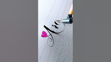 Arohi ✒️ Calligraphy lettering 🖊️ cursive writing ✒️#shortsfeed #youtubeshorts #trending #shorts