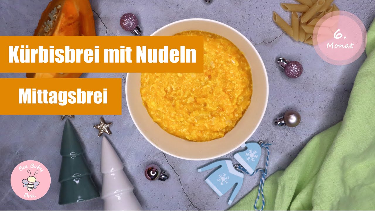 Kürbis Hähnchen Brei mit Nudeln (Mittagsbrei) | Babybrei selber machen ...