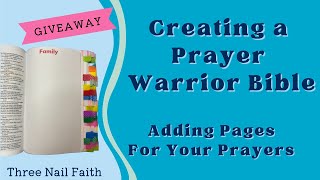 Create a Prayer Bible | How to Add Pages To Your Prayer Bible for Prayers | Prayer Bible Tutorial