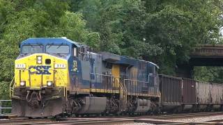 CSX Coal Drag (U825) Powers Up at St. Denis