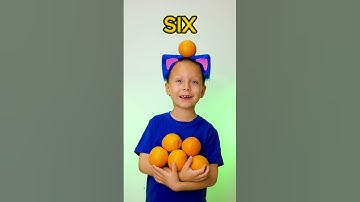 🤔 HOW MANY ORANGES CAN YOU COUNT? 🍊✋ #shorts #kids