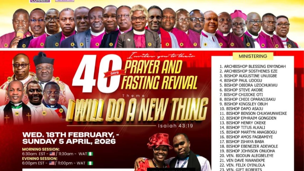 40 Days Fasting and Prayer | Evening Session Day 5 | Revd Canon Tochukwu Sagacious IKEZUE
