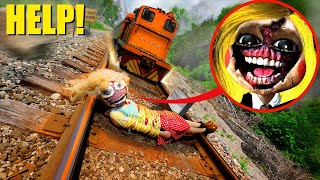 WE SAVED MISS DELIGHT FROM BEING CRUSHED BY TRAIN! (POPPY PLAYTIME CHAPTER 3)