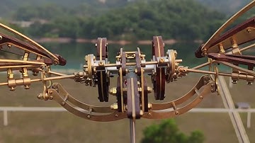 How to make a wooden mechanical transmission dragonfly model?