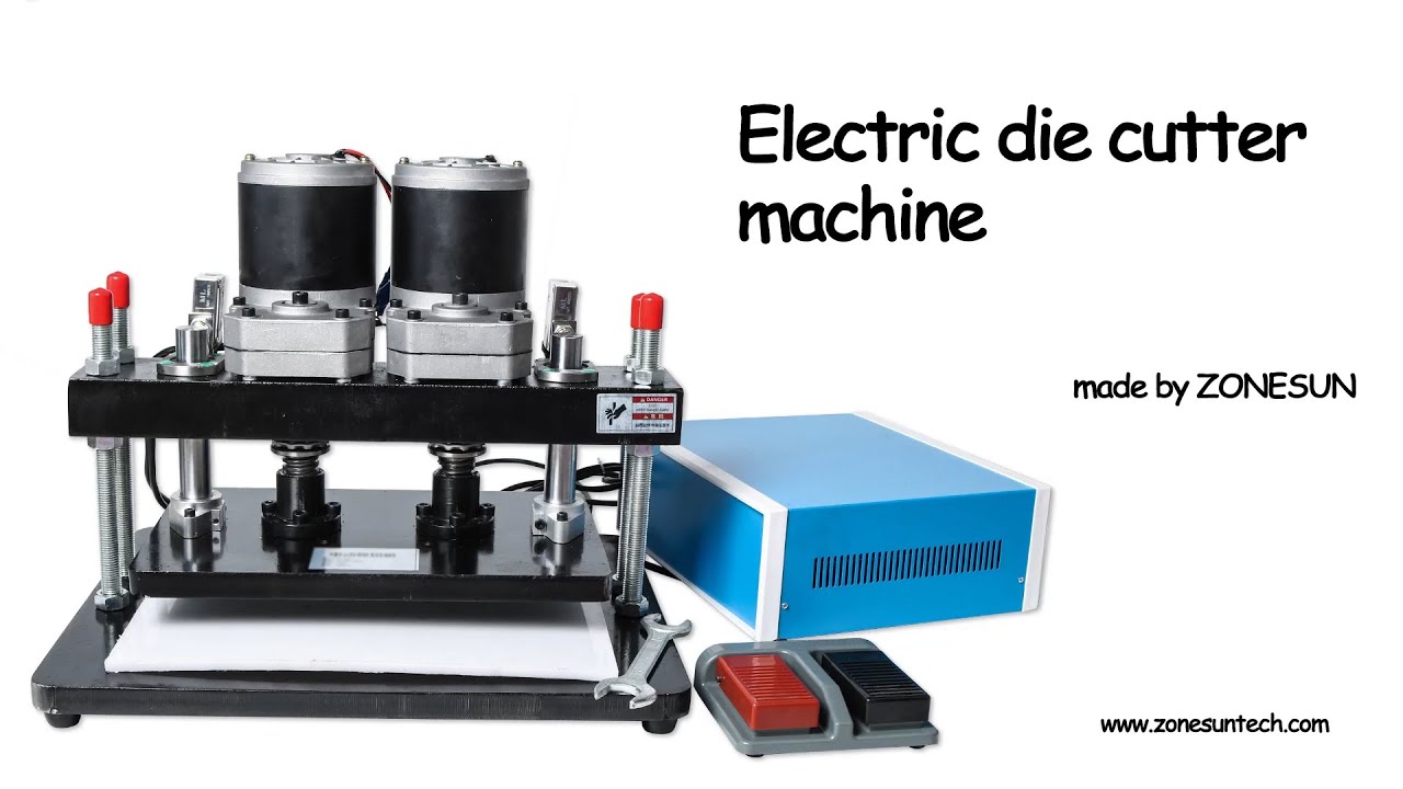 ZONESUN How to use the 35 x 22cm Electric die cutter machine YouTube