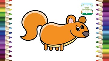 How To Draw A Cute Squirrel Easy Step By Step | Squirrel Drawing