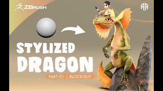 Stylized Dragon Blockout Part 01