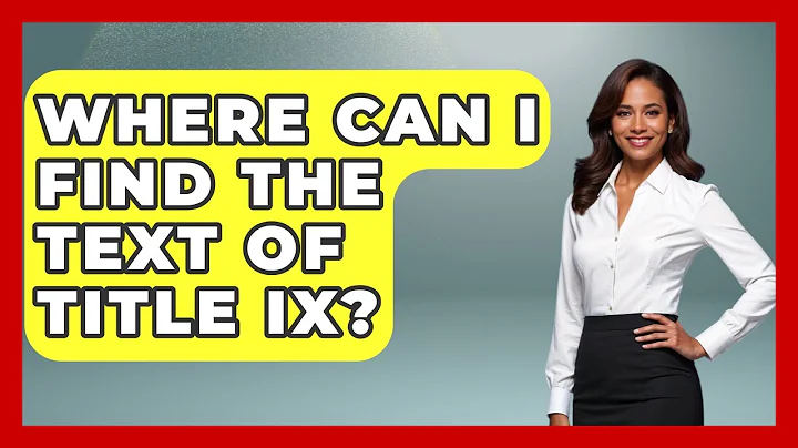 Where Can I Find The Text Of Title IX? - Making Politics Simple