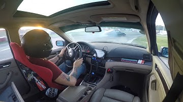 1JZ  E46 chasing a 1JZ 180sx  drifting