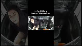 22-Year-Old Turns Speeding Ticket Into Arrest #truecrime #policebodycam #fyp #bodycam