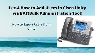 Lec-4 | How to Add Users in Unity via BAT (Bulk Administration Tool)