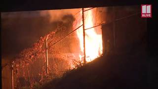 WATCH: Flames char bottom of I-85 near scene of infamous collapse