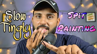 Asmr Spit Painting Slow Tingly 💯% Sleep #asmrspitpainting #asmrtingly #asmrsleep