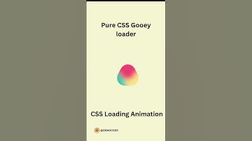 Pure CSS Gooey Loader Animation || #animation #css #loading #coding #softwareengineer