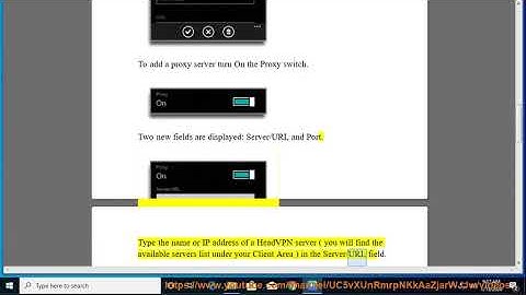 Set up HeadVPN Proxy in Windows Phone 8