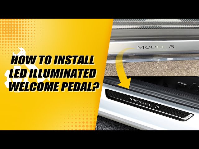 How to install LED Illuminated Welcome Pedal for tesla model 3 & model Y  #teslaaccessories 