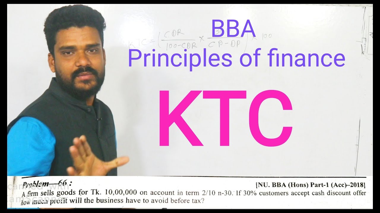BBA first year tutorial, principles of finance, how to calculate cost