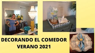 IDEAS PARA DECORAR TU COMEDOR 2021/DECORACION/VERANO/HOGAR😍