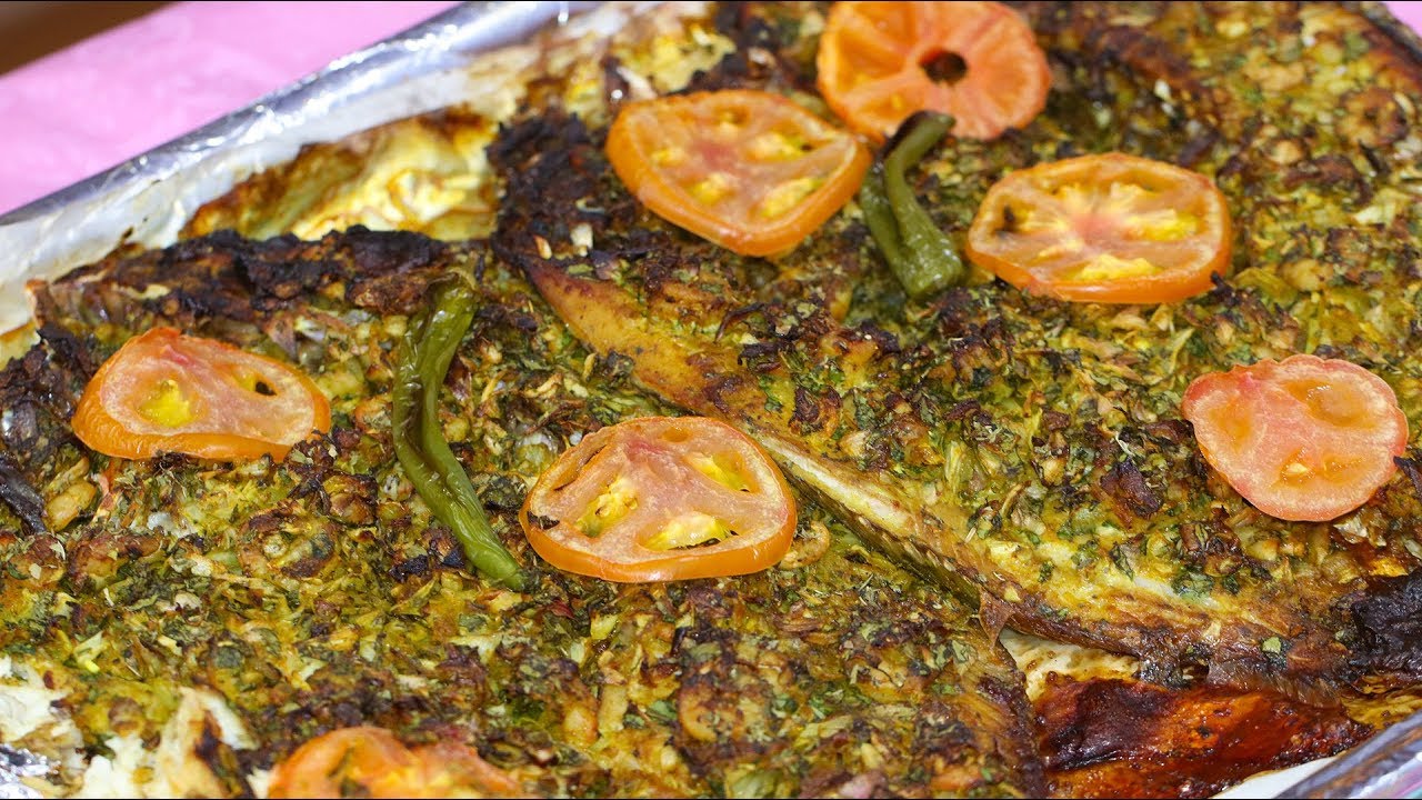 سمك النقرور المشوي ( محشي بالروبيان  ) # 159