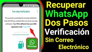 Cómo Restablecer El Pin De Verificación De Dos Pasos De Whatsapp Sin Correo Electrónico