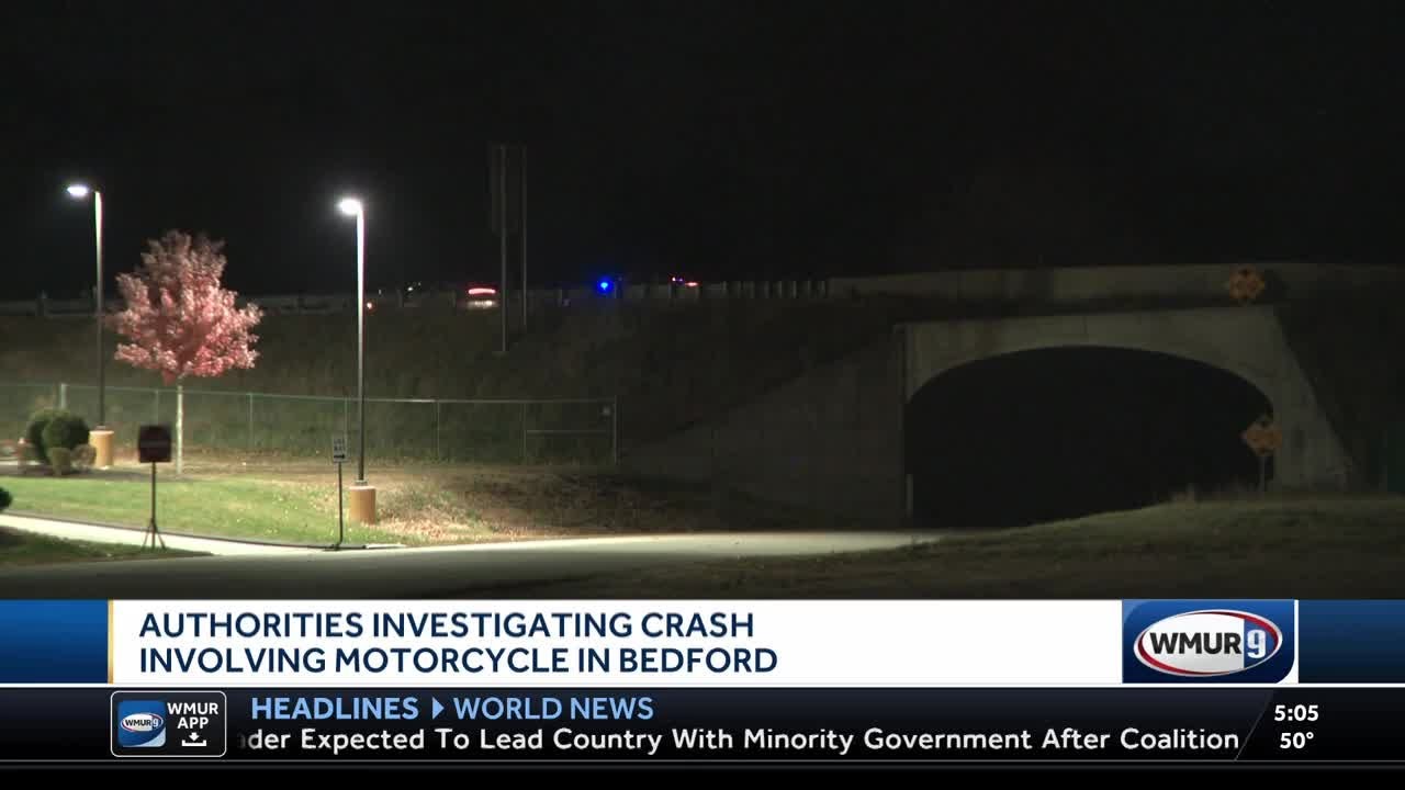 Police investigate crash involving motorcycle in Bedford - YouTube