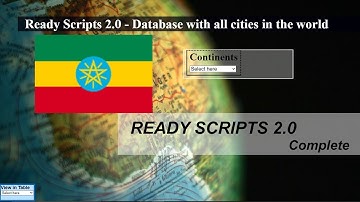List of cities and provinces in Ethiopia database - Ready Scripts 2.0