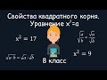 Свойства квадратного корня. Уравнение х2=а, 8 класс