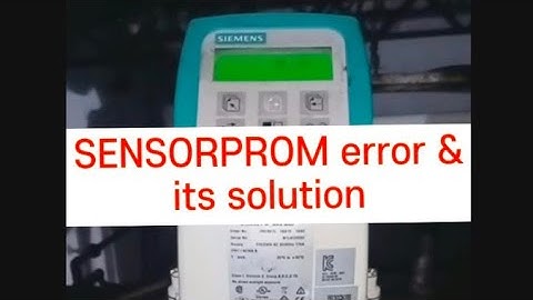 SENSORPROM error in Siemens Mag 5000 mag flow transmitter