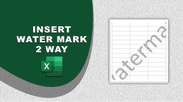 How to insert watermark in excel 2016 on all pages