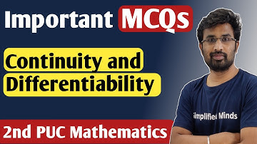 Important MCQs | Continuity and Differentiability | 2nd PUC Mathematics Exam 2023