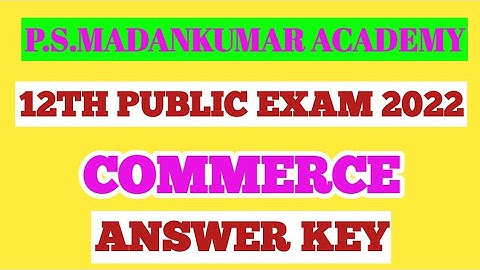 12th commerce public exam 2022 answer key