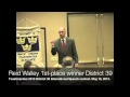 1st place winner Reid Walley 2013 Toastmasters District 39 International Speech contest