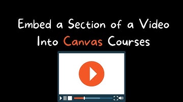 How to Embed a Section of a Video into Canvas Courses