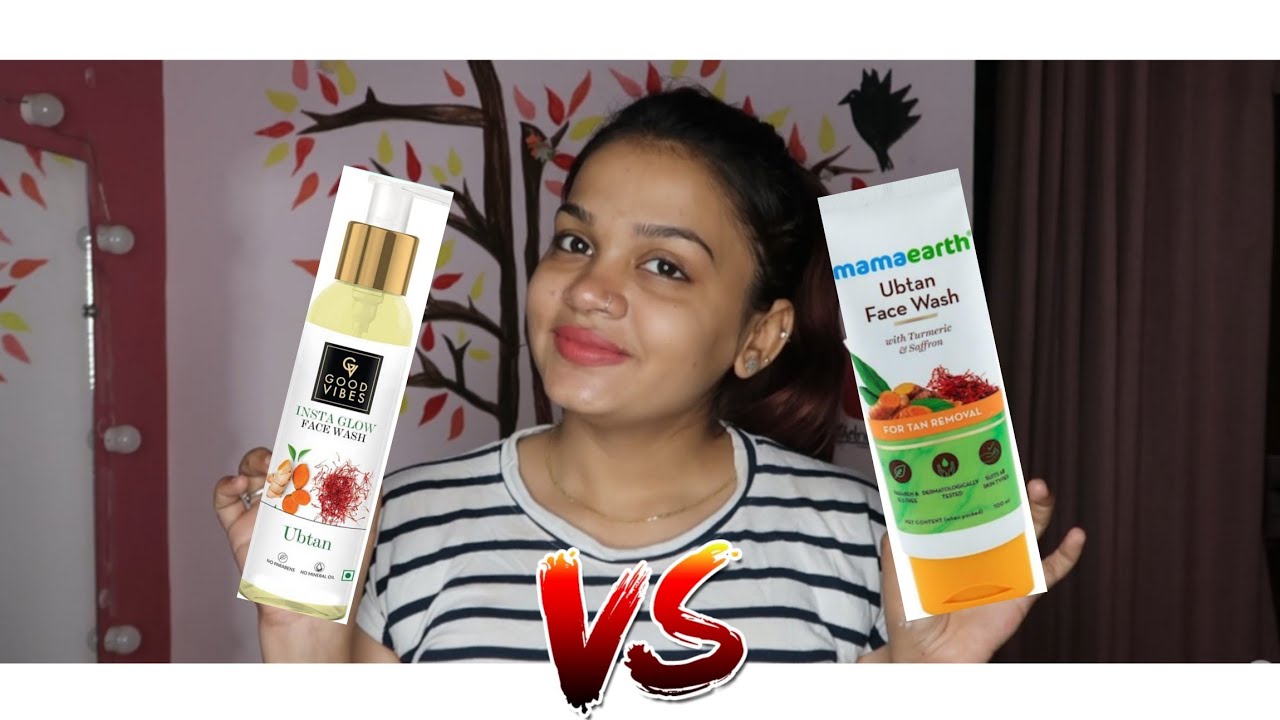 MAMAEARTH UBTAN FACE WASH VS GOOD VIBES INSTA GLOW UBTAN FACE WASH || HONEST COMPARISON REVIEW