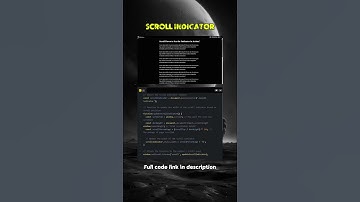 How to create a "Scroll Indicator" #javascript #css #codetomato
