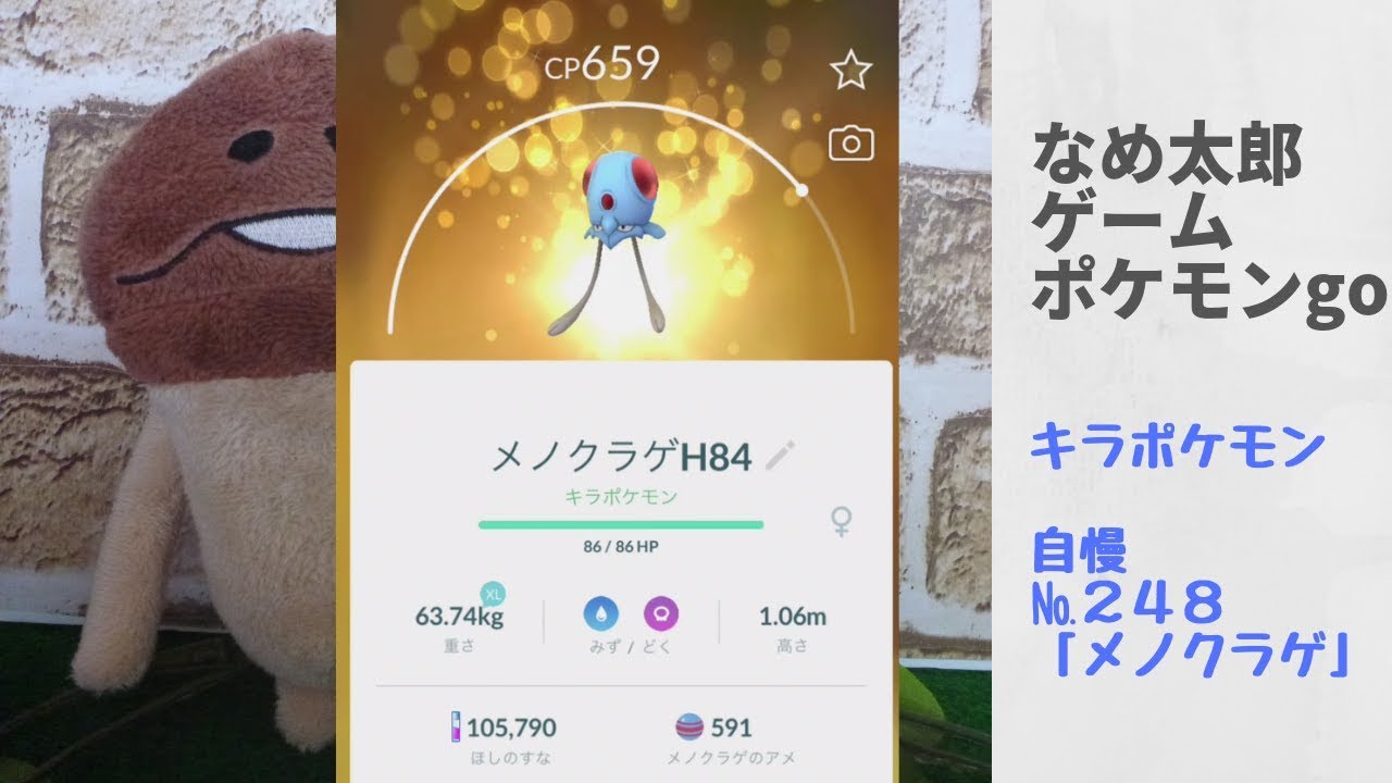 縦画面スマホ向け なめ太郎のキラポケモン自慢コーナー２４８ メノクラゲ ポケモンgo ゲーム動画集会所