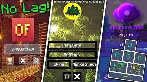 Top 5 clients For mcpe 1.19+ (Fps boost) | best lag Fix client in Minecraft😋