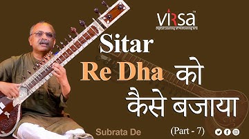 Sitar Lesson for Beginners - Sitar RE Dha Ko Kaise Bajaye |  How To Play Da & Ra Stroke