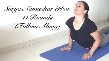 Yoga | Surya Namaskar Daily Routine | 11 Rounds (Follow Along)