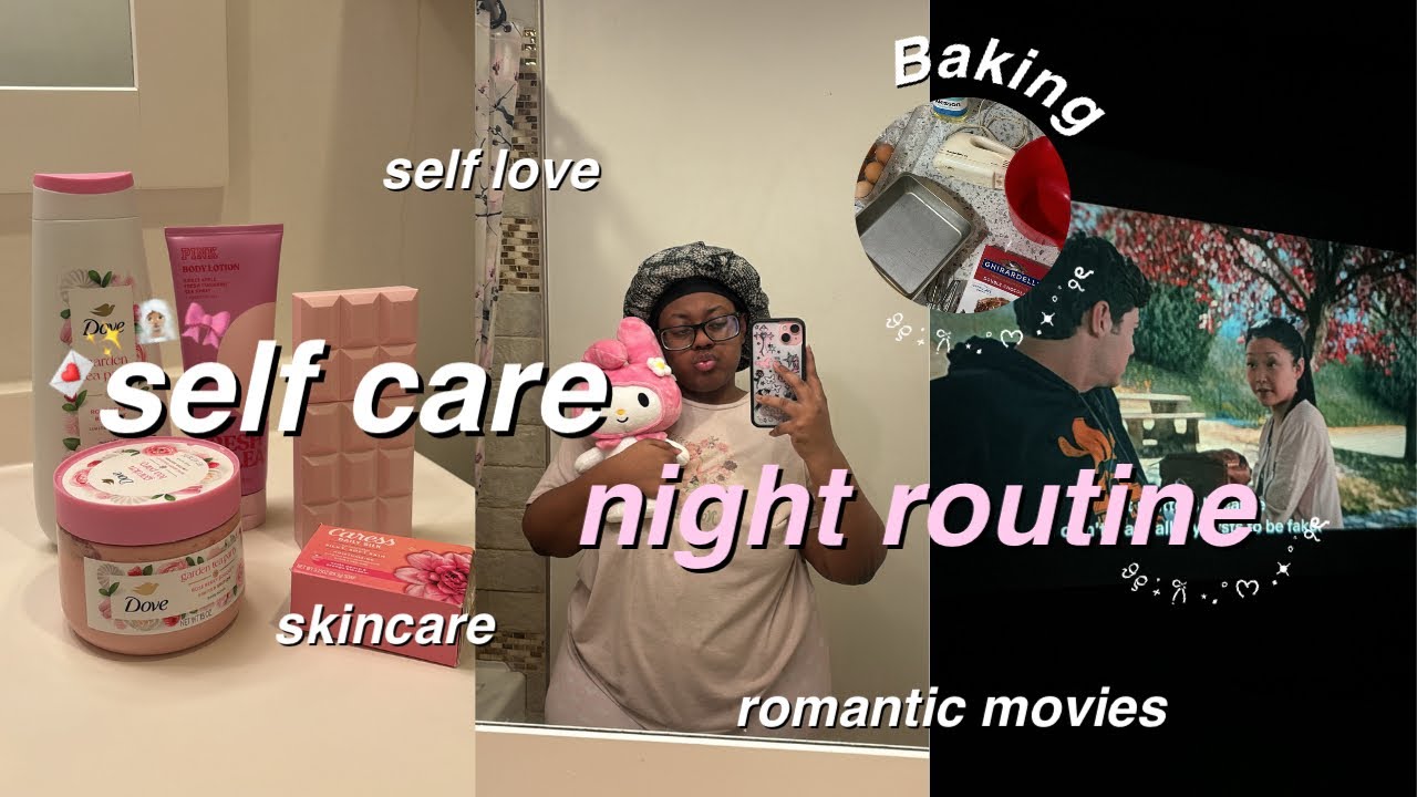 SELF LOVE VLOG: 💌✨🧖🏽‍♀️🎀 baking, romantic movies, self care, and more