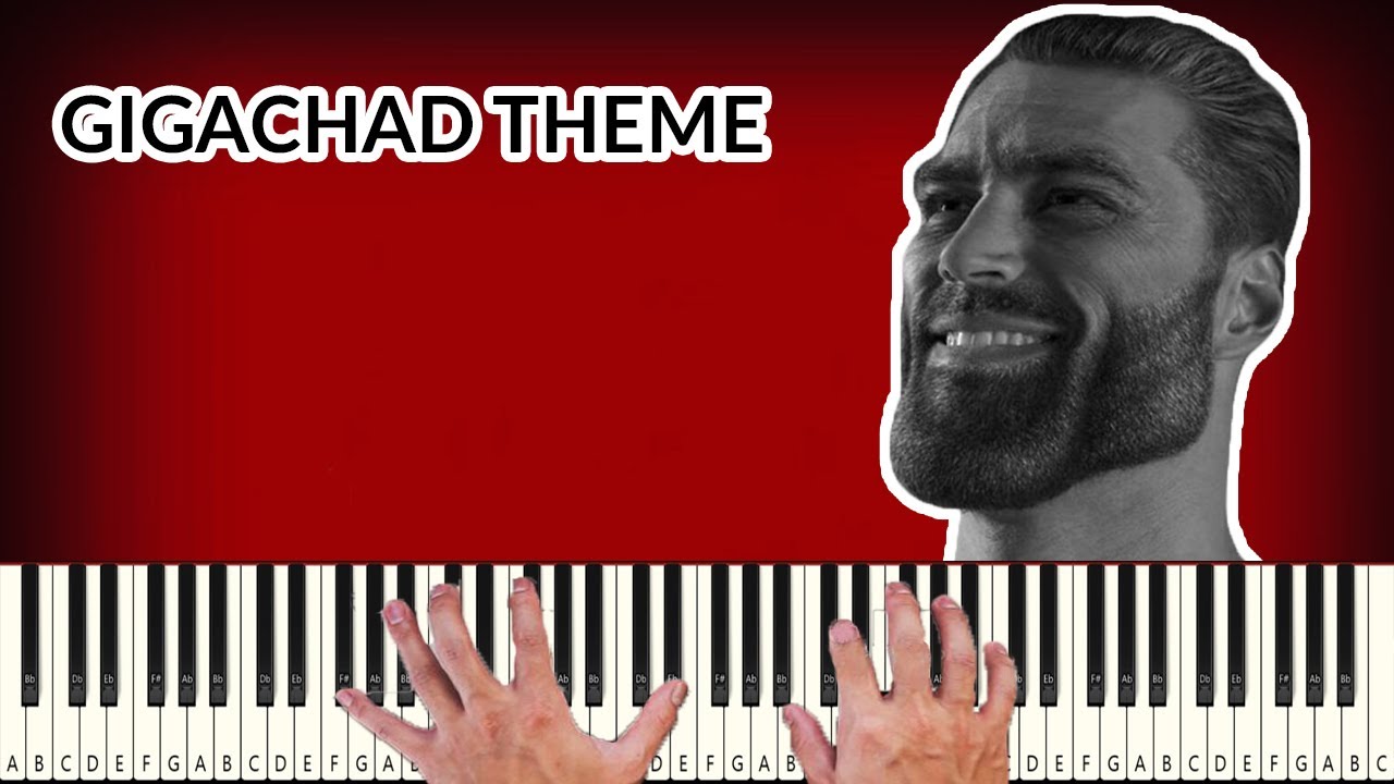 GIGACHAD THEME but emotional Sheet music for Piano (Solo)