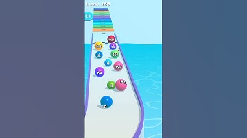 Run ball 2048 Gameplay (ios Android)  #runball #gameplay #1 all levels #1k  #shorts